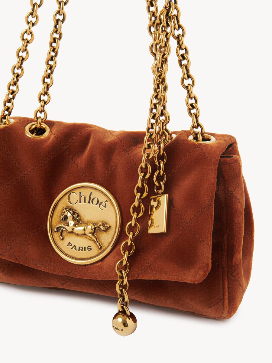 Small Chlo&eacute; Heritage shoulder bag in velvet - 7
