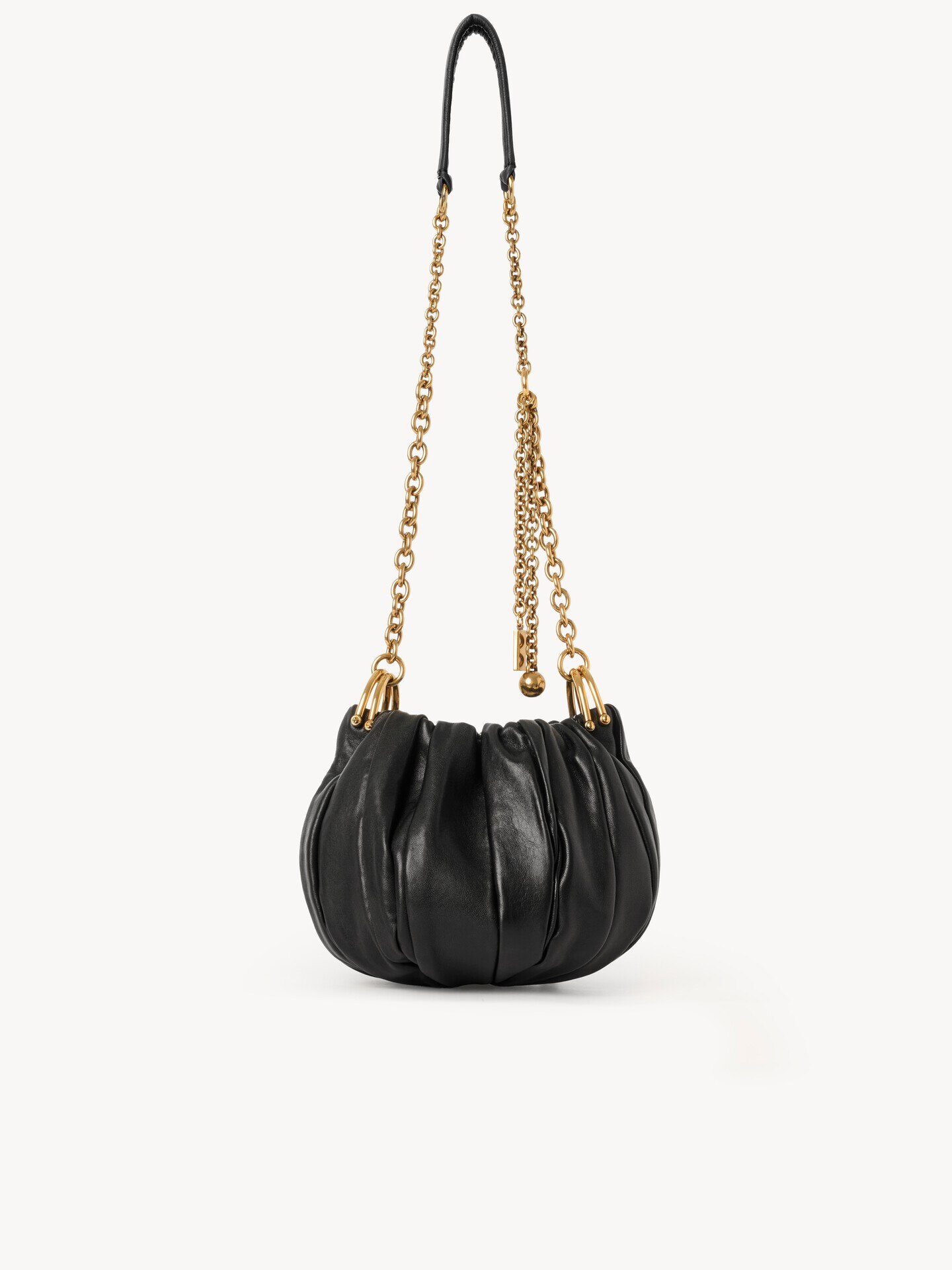 Chlo&eacute; Pliss&eacute; shoulder bag with chain in pleated leather - 5
