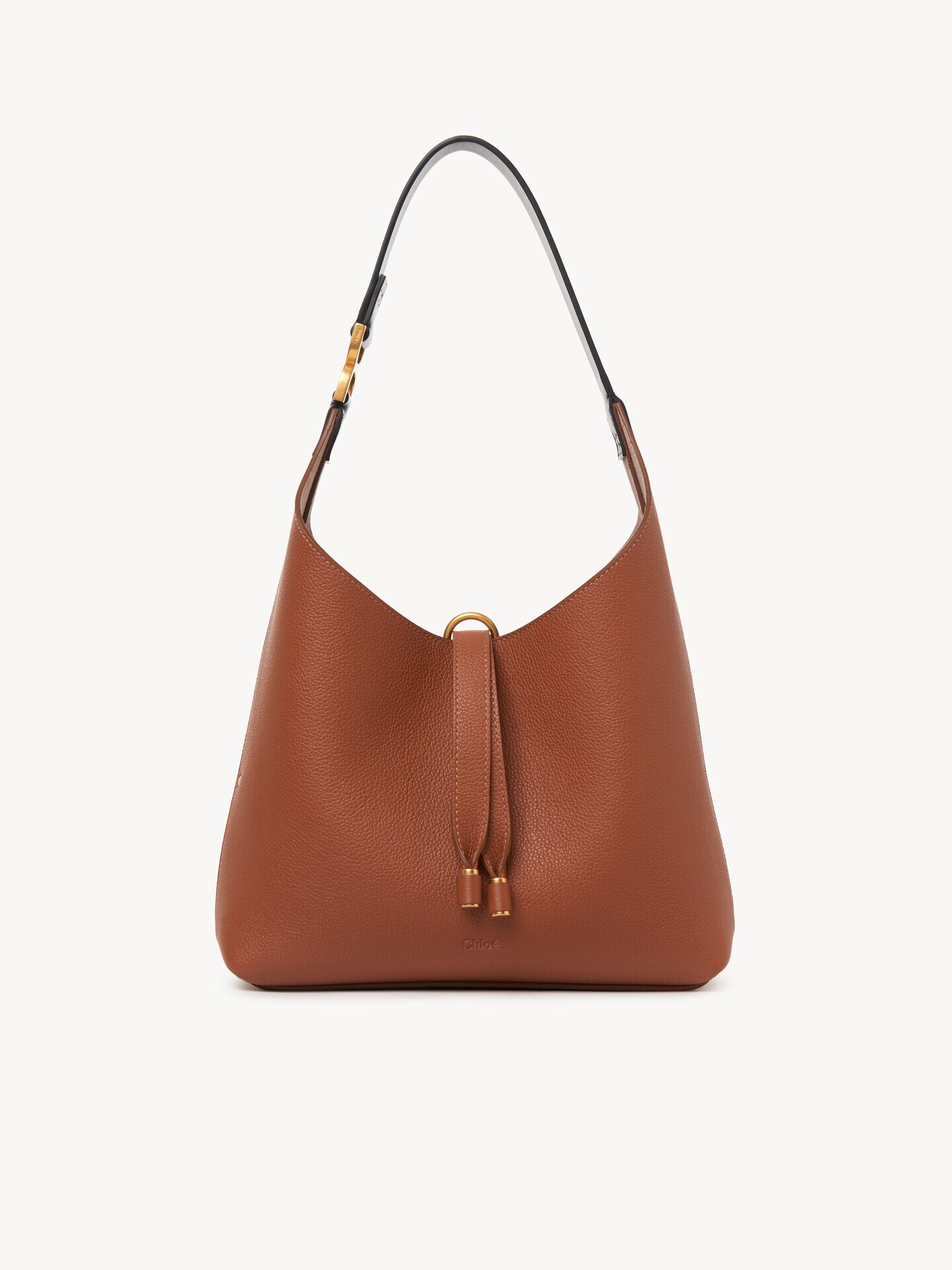 Small Marcie hobo bag in grained leather - 2
