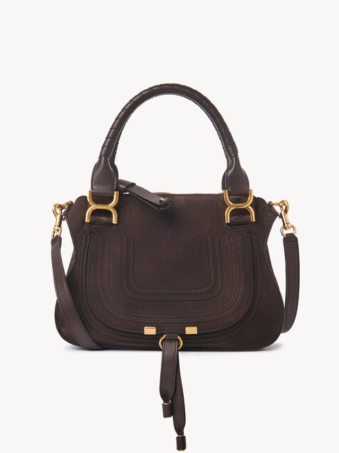 Small Marcie bag in suede leather