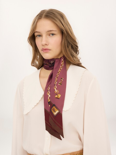The Chlo&eacute; Paddington bandeau scarf in silk twill