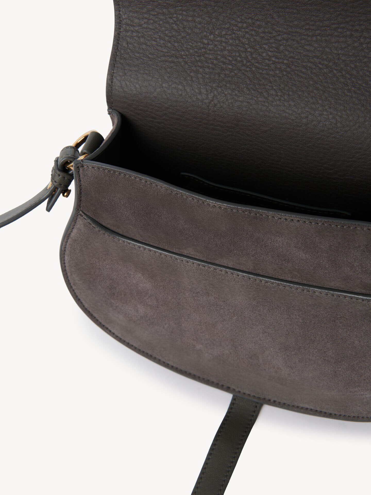 Marcie saddle bag in suede leather - 7