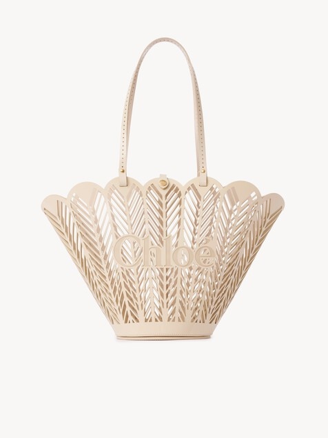 Chlo&eacute; Soleil basket bag in patent calfskin