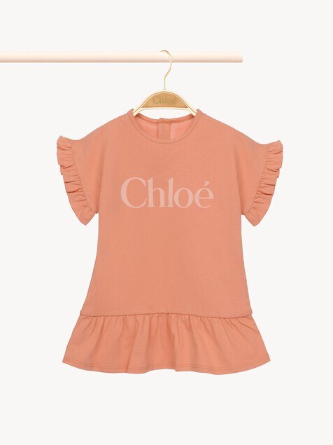 Vestido de manga corta con logotipo de beb&eacute;