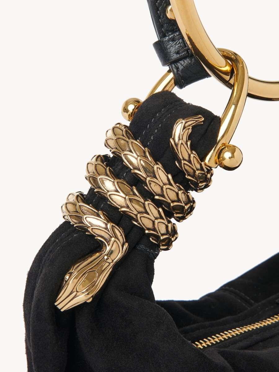 Small Snake Bracelet Hobo bag in suede leather - 7