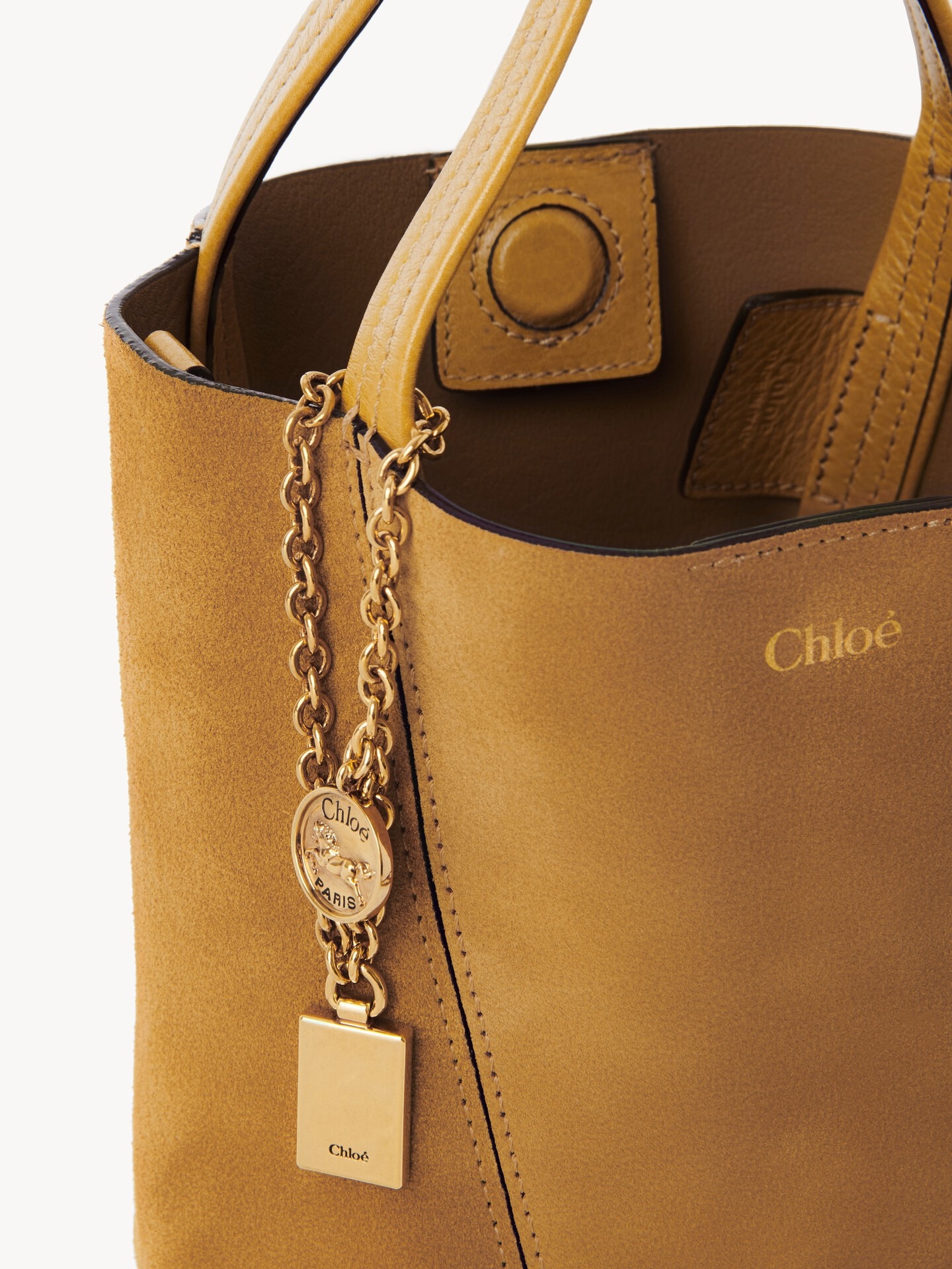 Bolso tote Chlo&eacute; Spin peque&ntilde;o de ante - 7