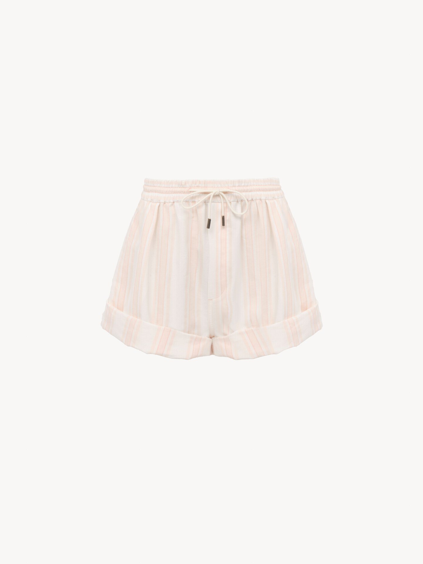 Turn-up drawstring shorts in cotton - 2