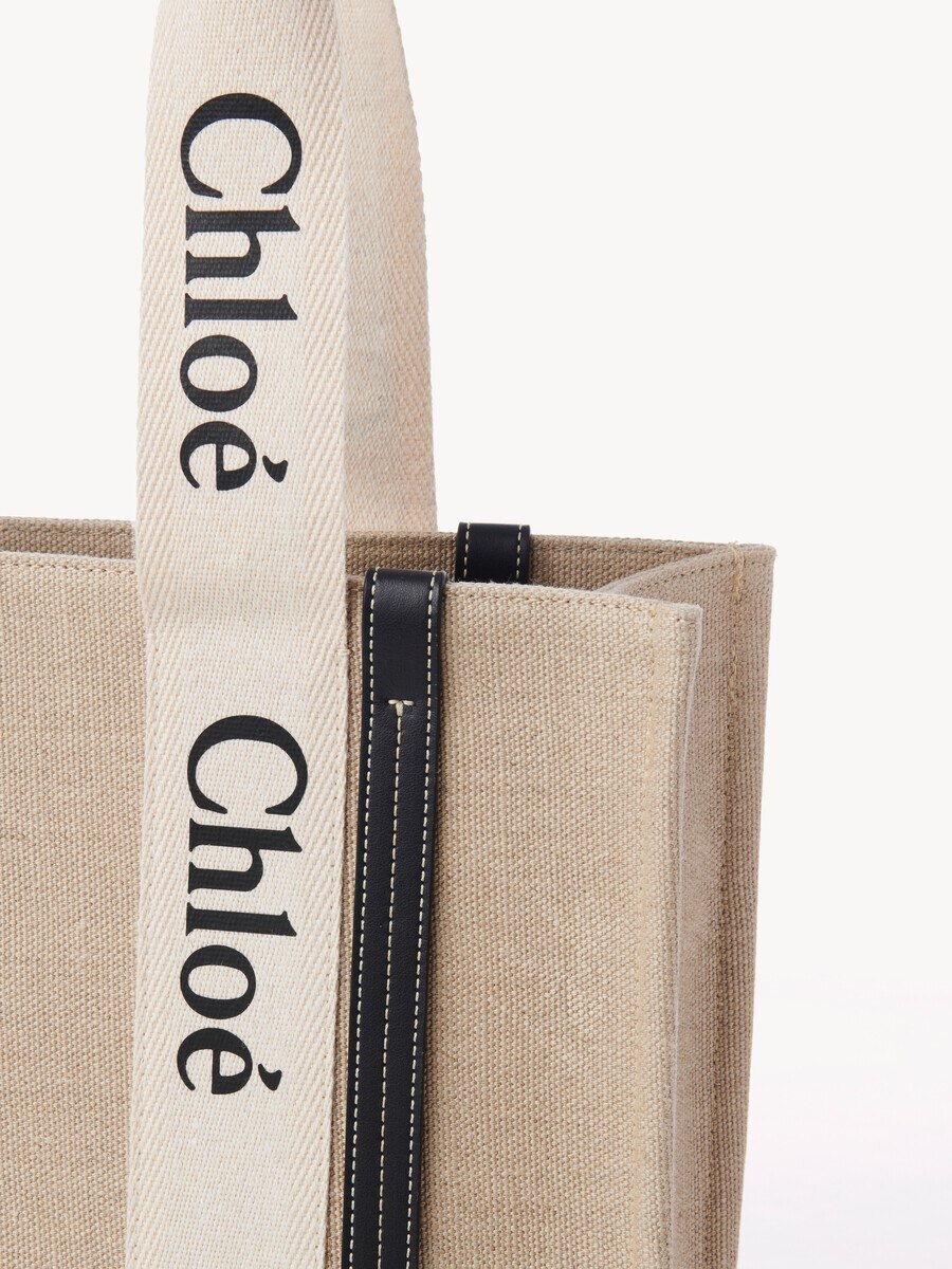 Bolso tote Woody de lino - 9