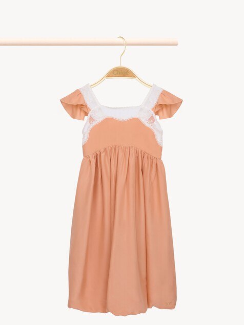 Vestido de ceremonia de manga corta infantil