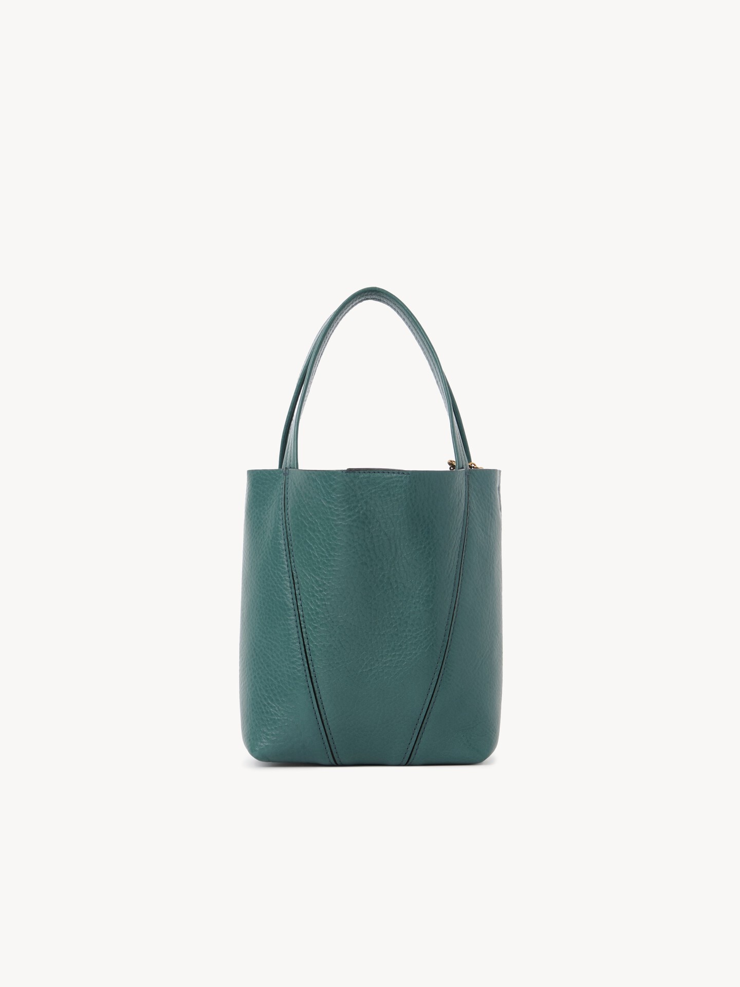 Small Chloé Spin tote bag in grained leather - 4