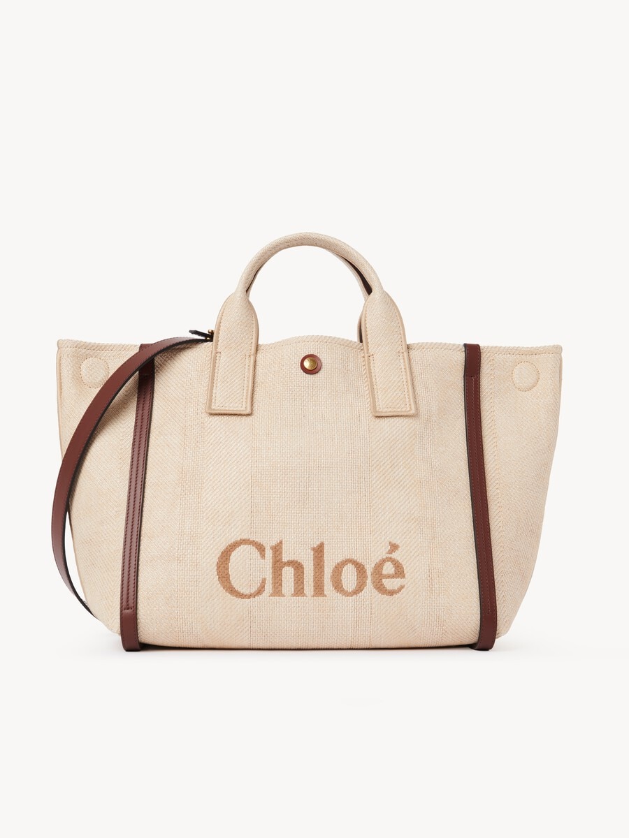 Chlo&eacute; Carry tote bag in raffia-effect fibers - 5