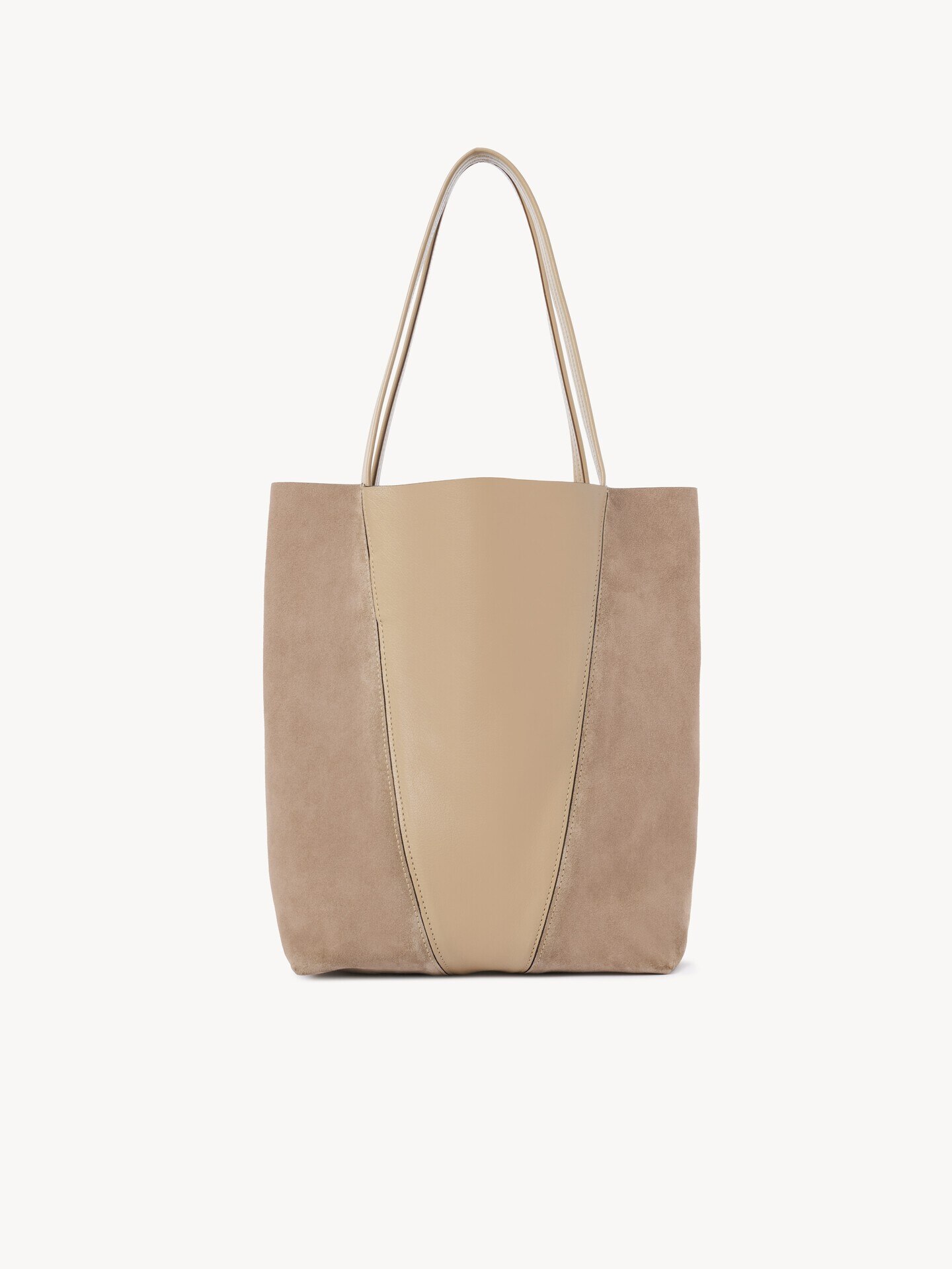 Chlo&eacute; Spin tote bag in grained and suede leather - 5