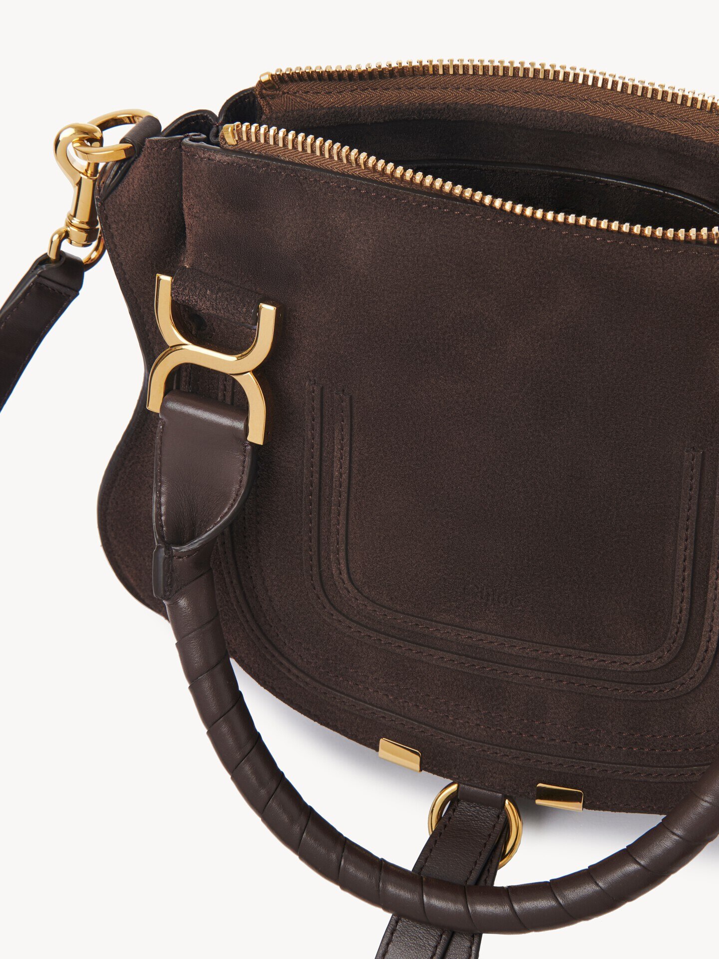 Small Marcie bag in suede leather - 7
