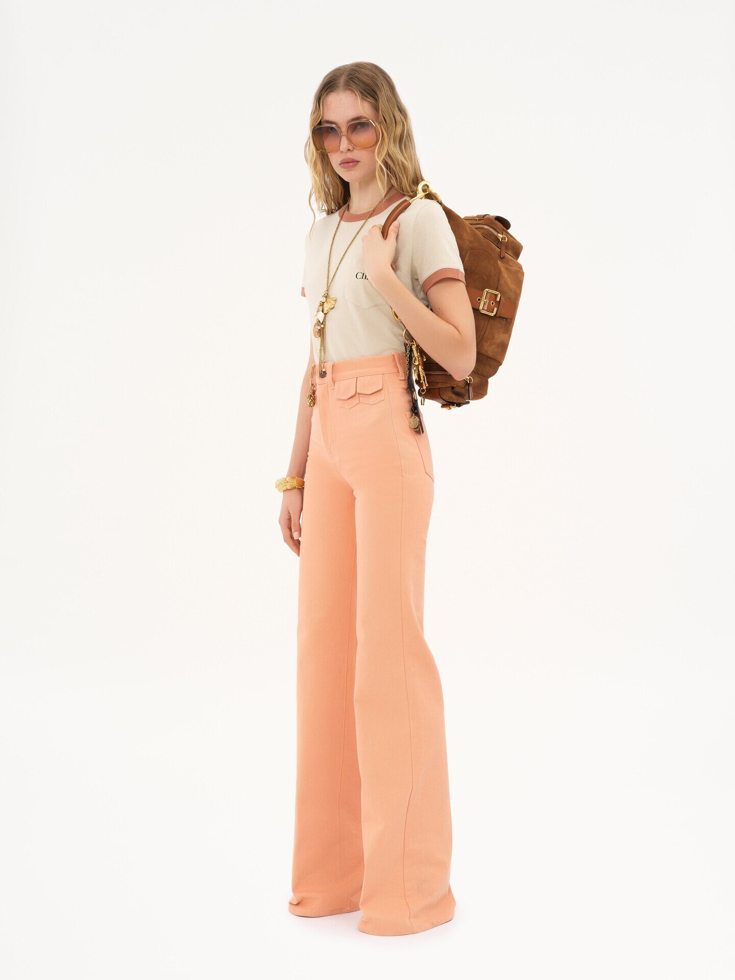 Crew-neck logo T-shirt in cotton jersey - 3