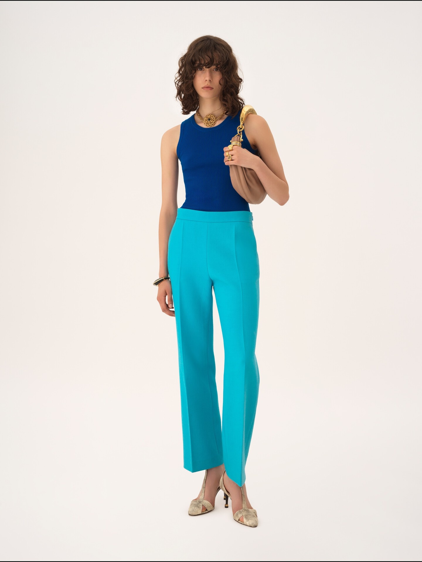 Crew-neck tank top in a wool knit - 3