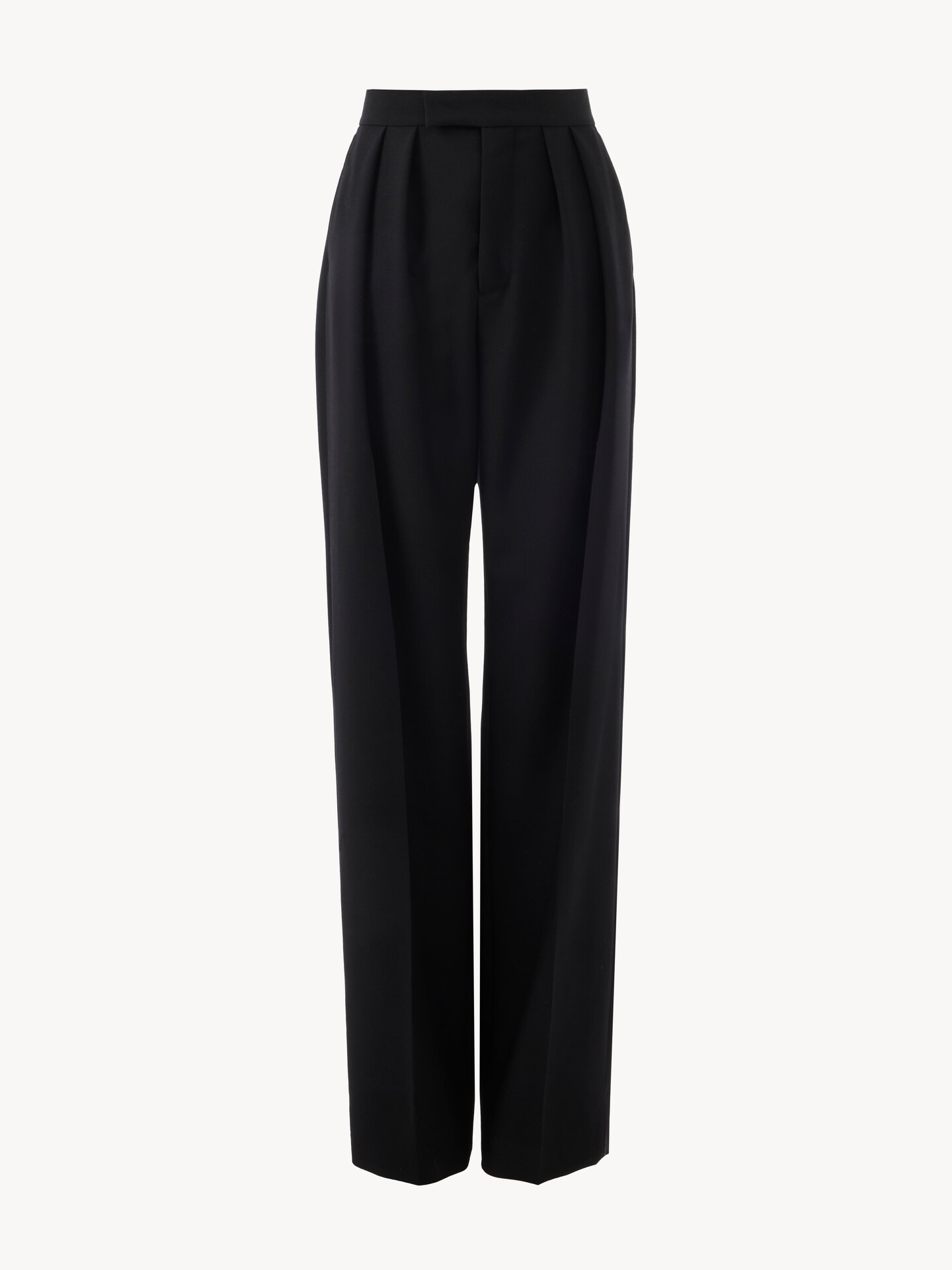 High-rise tailored trousers in wool gabardine - 2