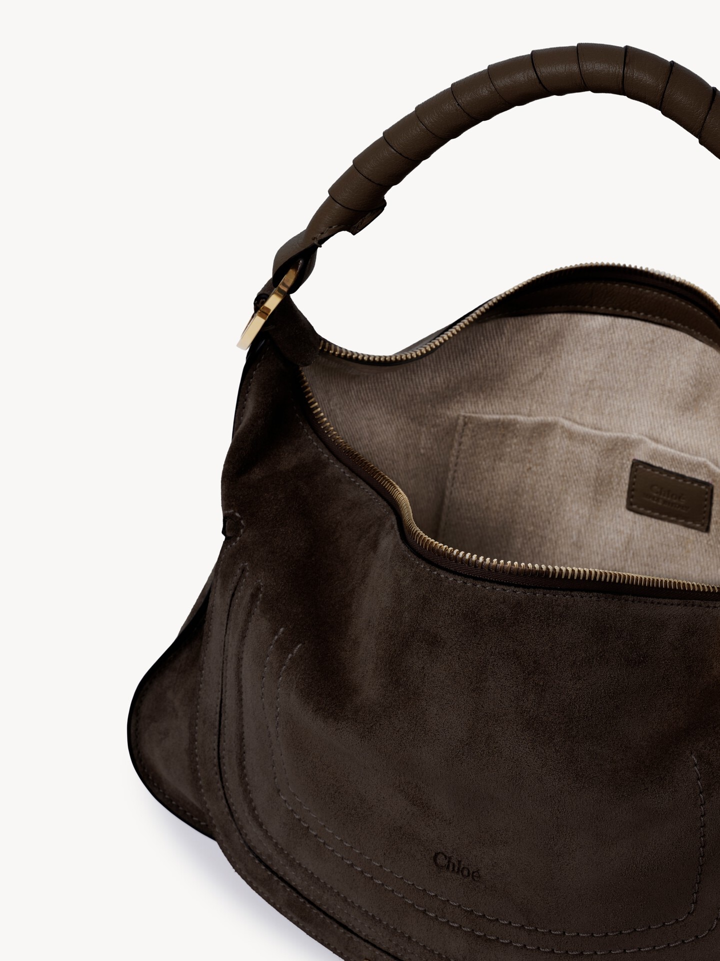 Small Marcie shoulder bag in suede leather - 5