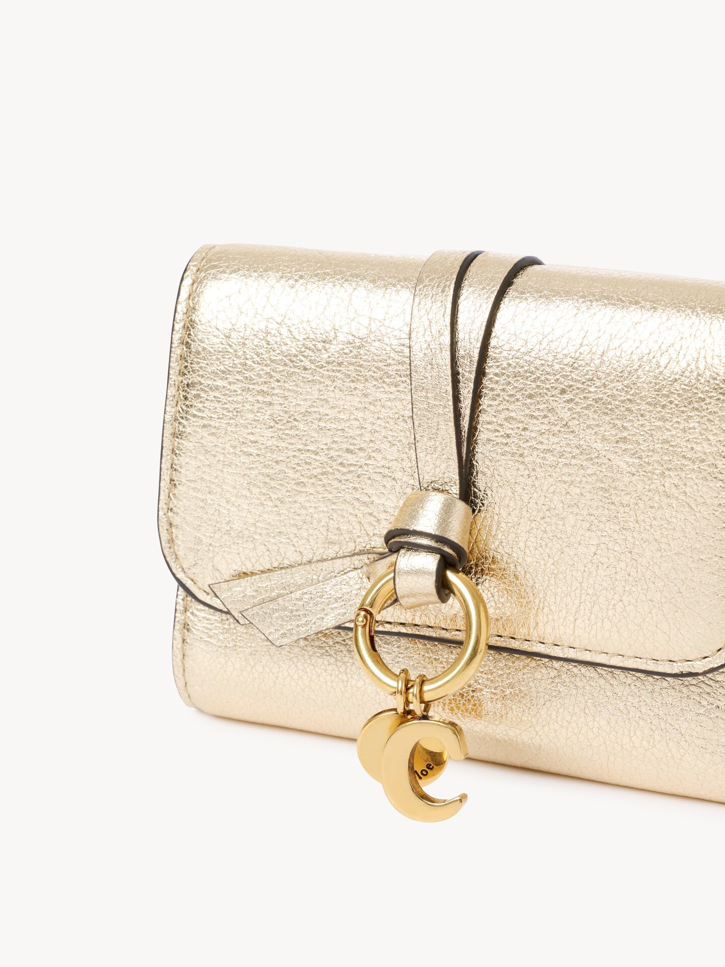 Small Alphabet tri-fold in metallic leather - 6