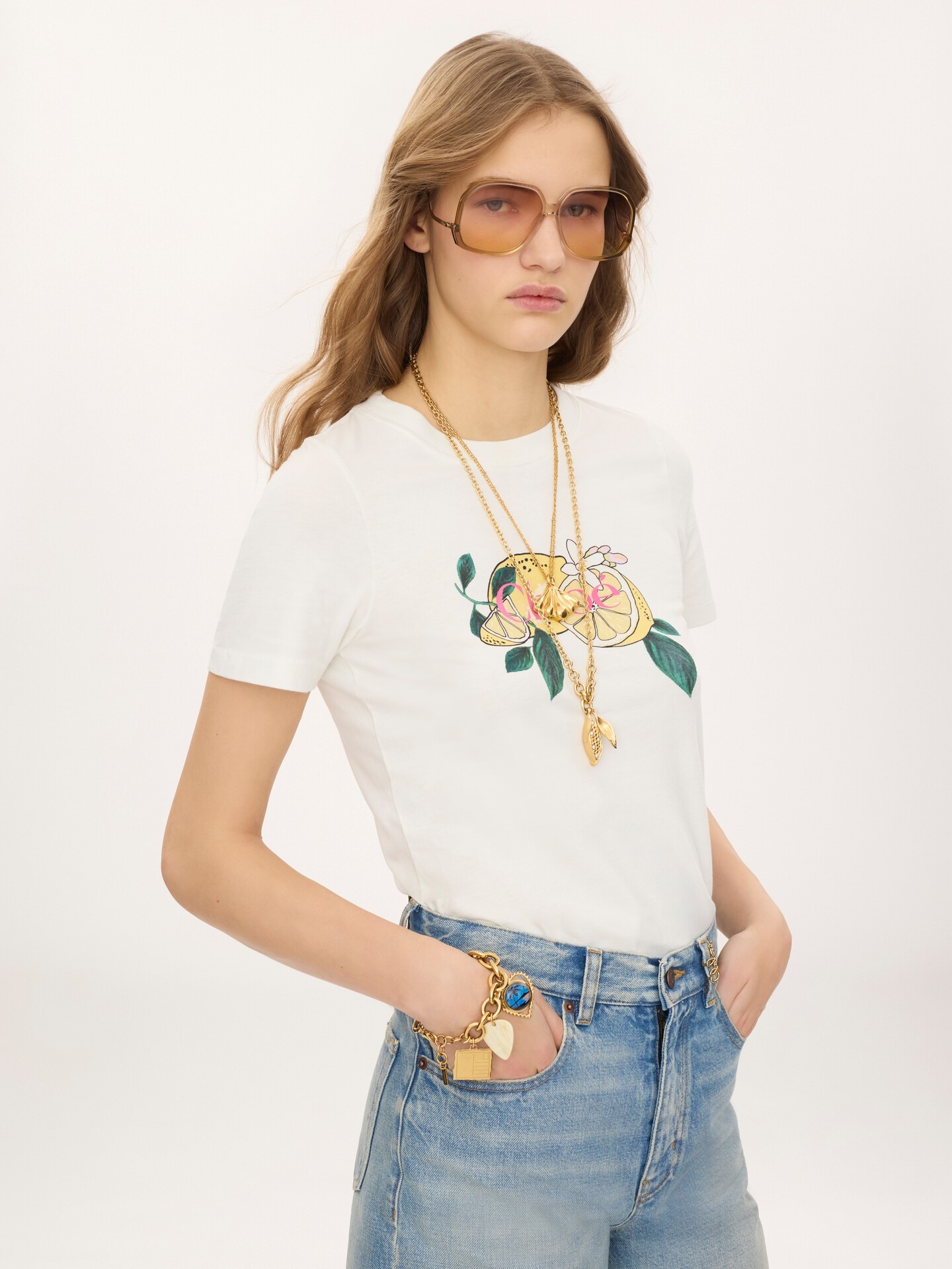 Crew-neck logo T-shirt in cotton jersey - 4