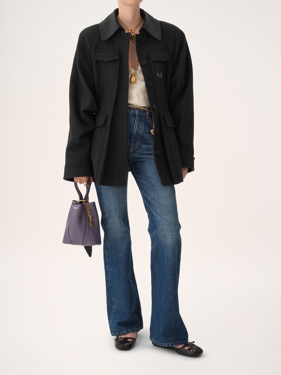Small Chlo&eacute; Spin tote bag in grained leather - 7
