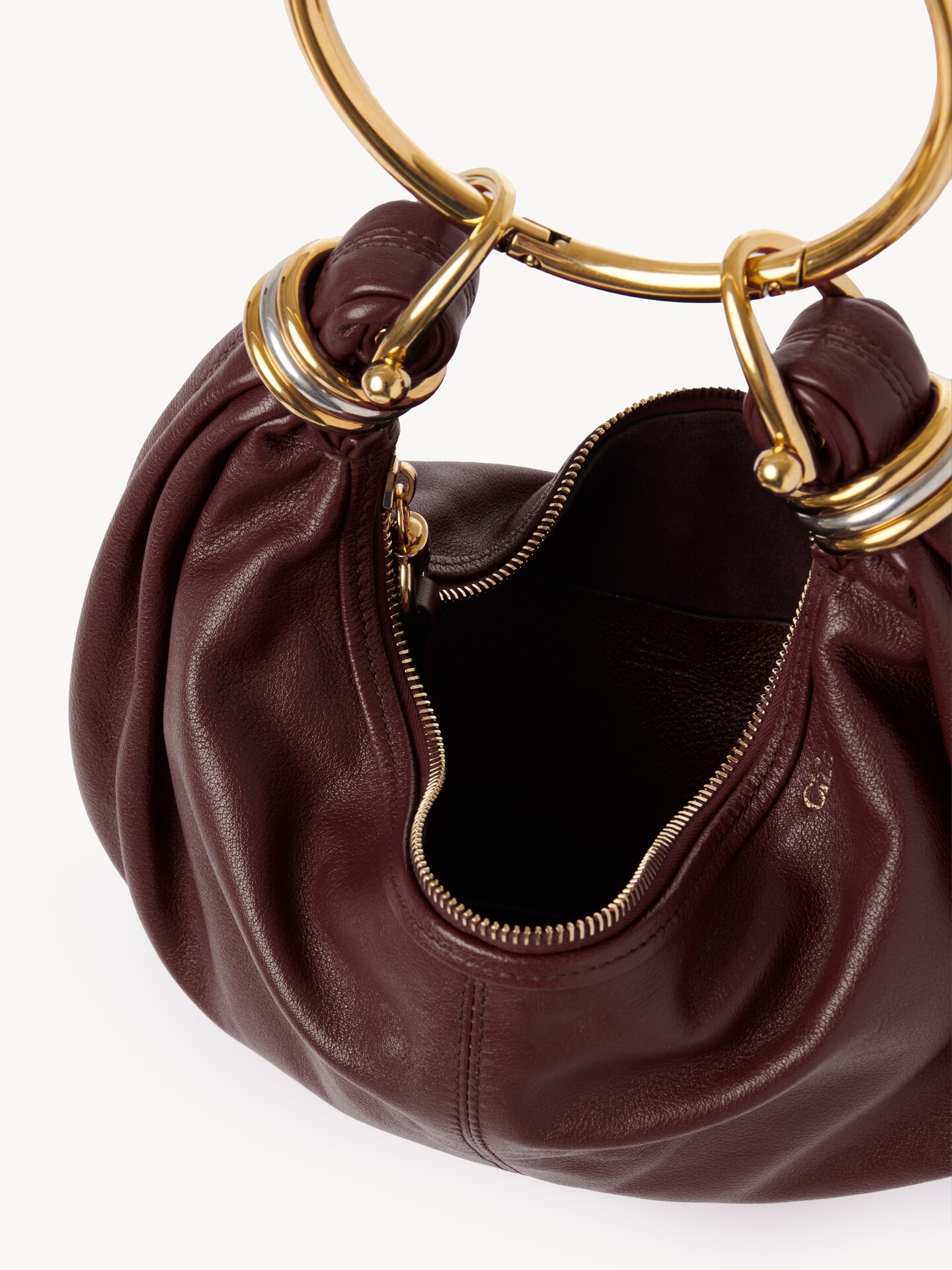 Small Bracelet Hobo bag in grained leather - 5