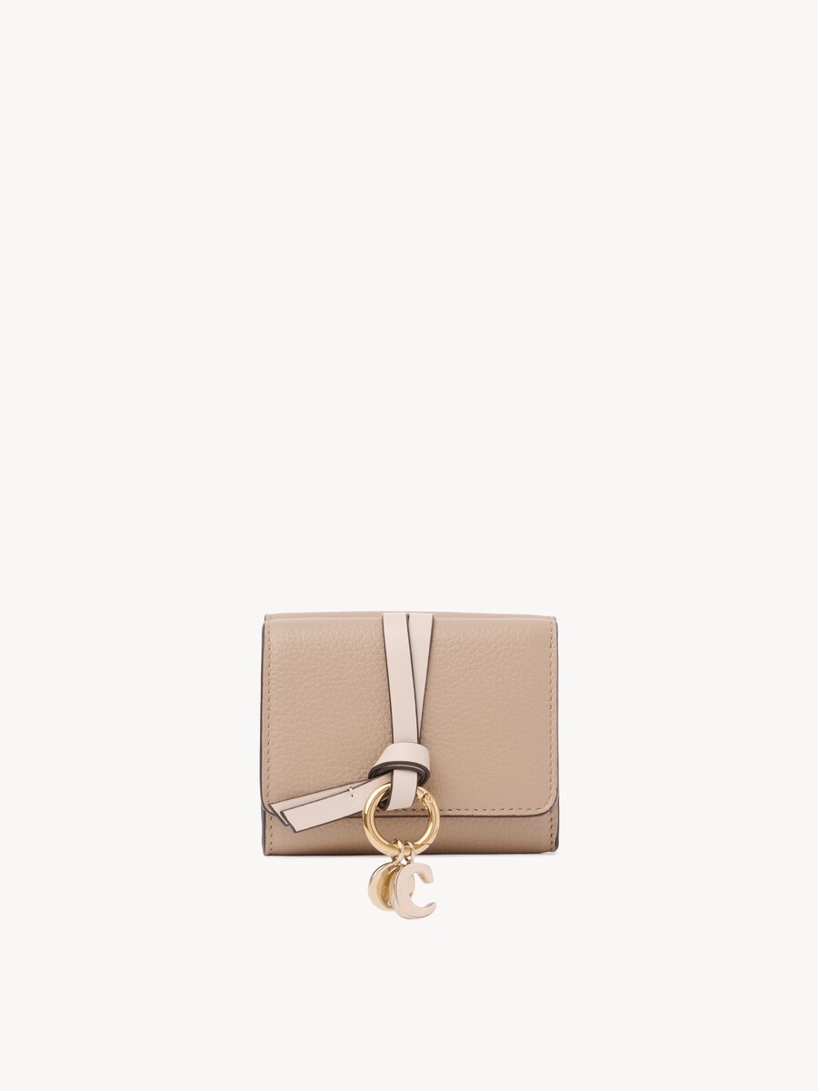 Mini Alphabet tri-fold in grained leather  - 2