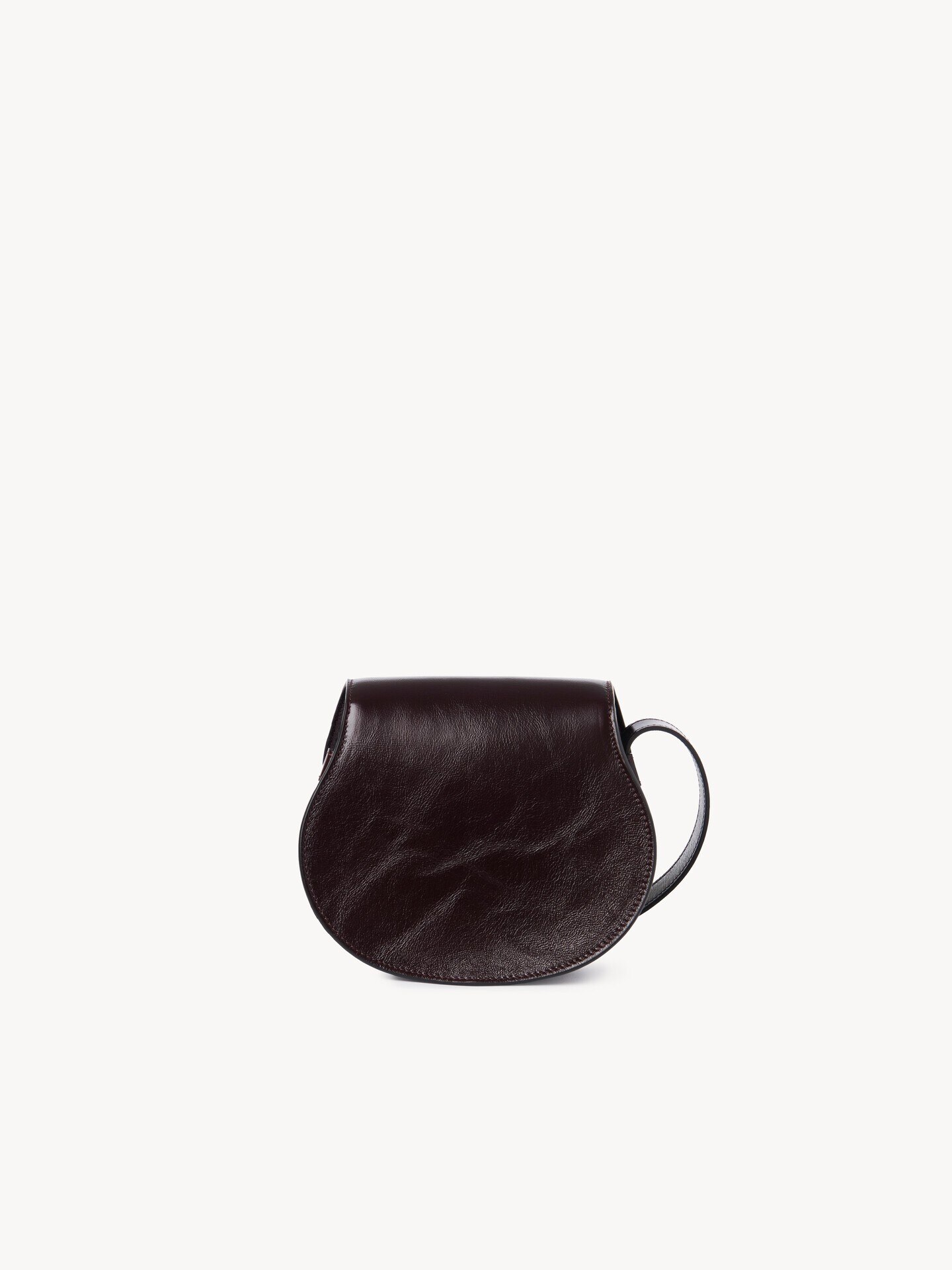 Bolso saddle peque&ntilde;o Marcie de cuero brillante - 5