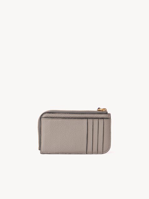 Alphabet wallet in grained leather