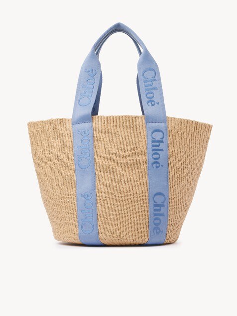 Bolso cesta grande Woody de fibras naturales