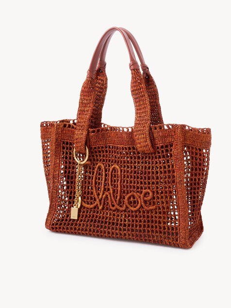 Bolso tote Summer Banana East-West de rafia