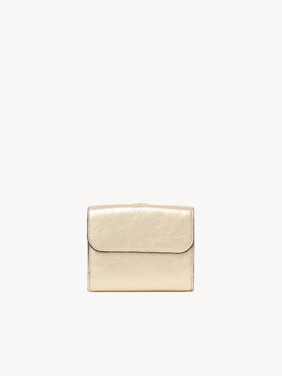 Small Alphabet tri-fold in metallized leather - 4