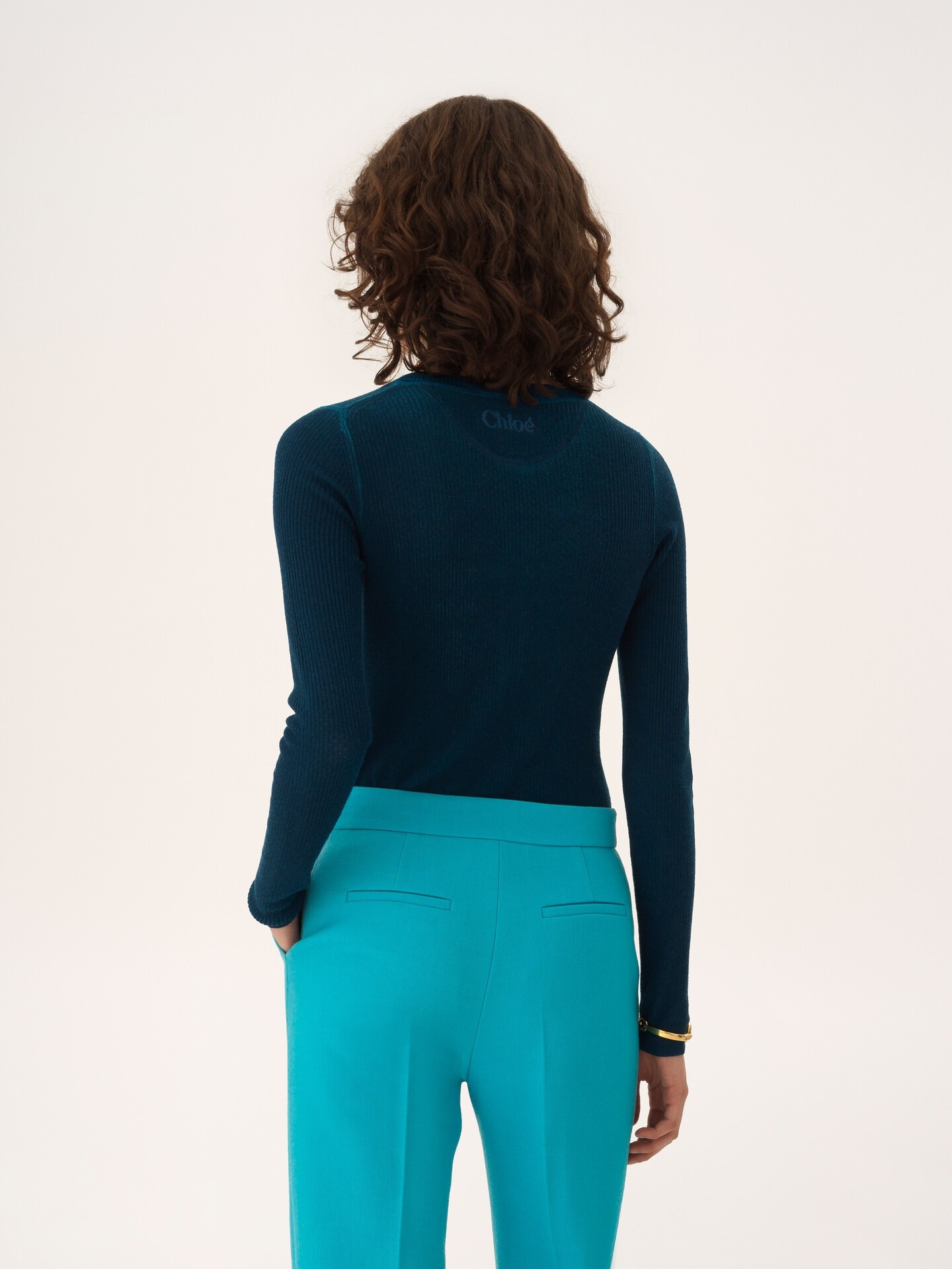 Camisa Henley de punto de lana merina - 5