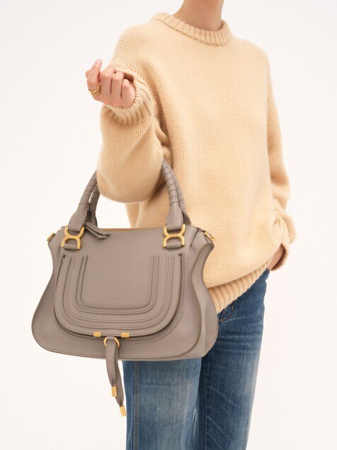 Bolso Marcie de cuero granulado