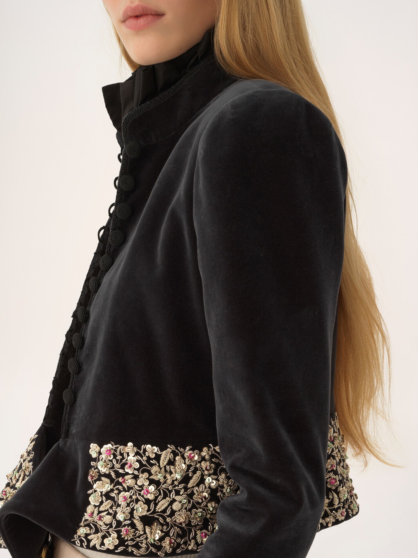 Fitted Spencer jacket in velvet - 9