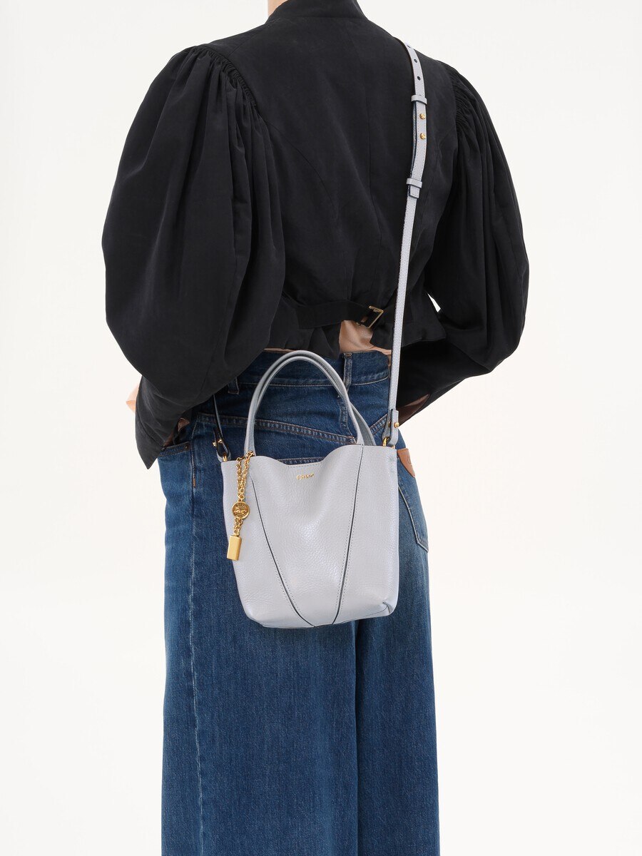 Bolso tote Chlo&eacute; Spin peque&ntilde;o de cuero granulado - 3