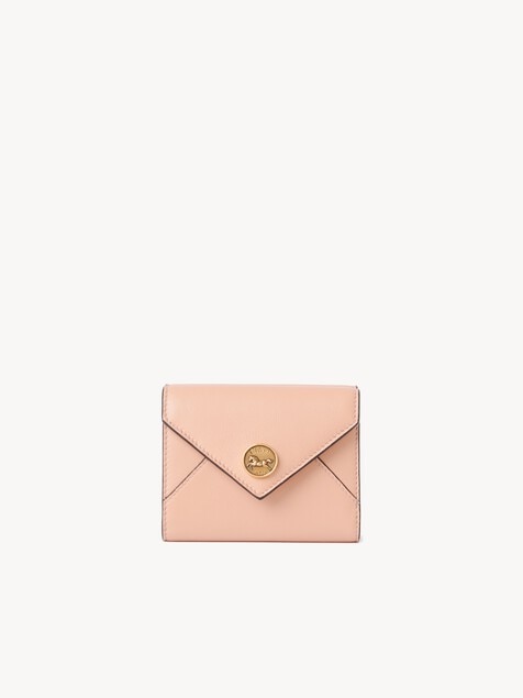 Monedero tarjetero Envelope peque&ntilde;o de cuero granulado