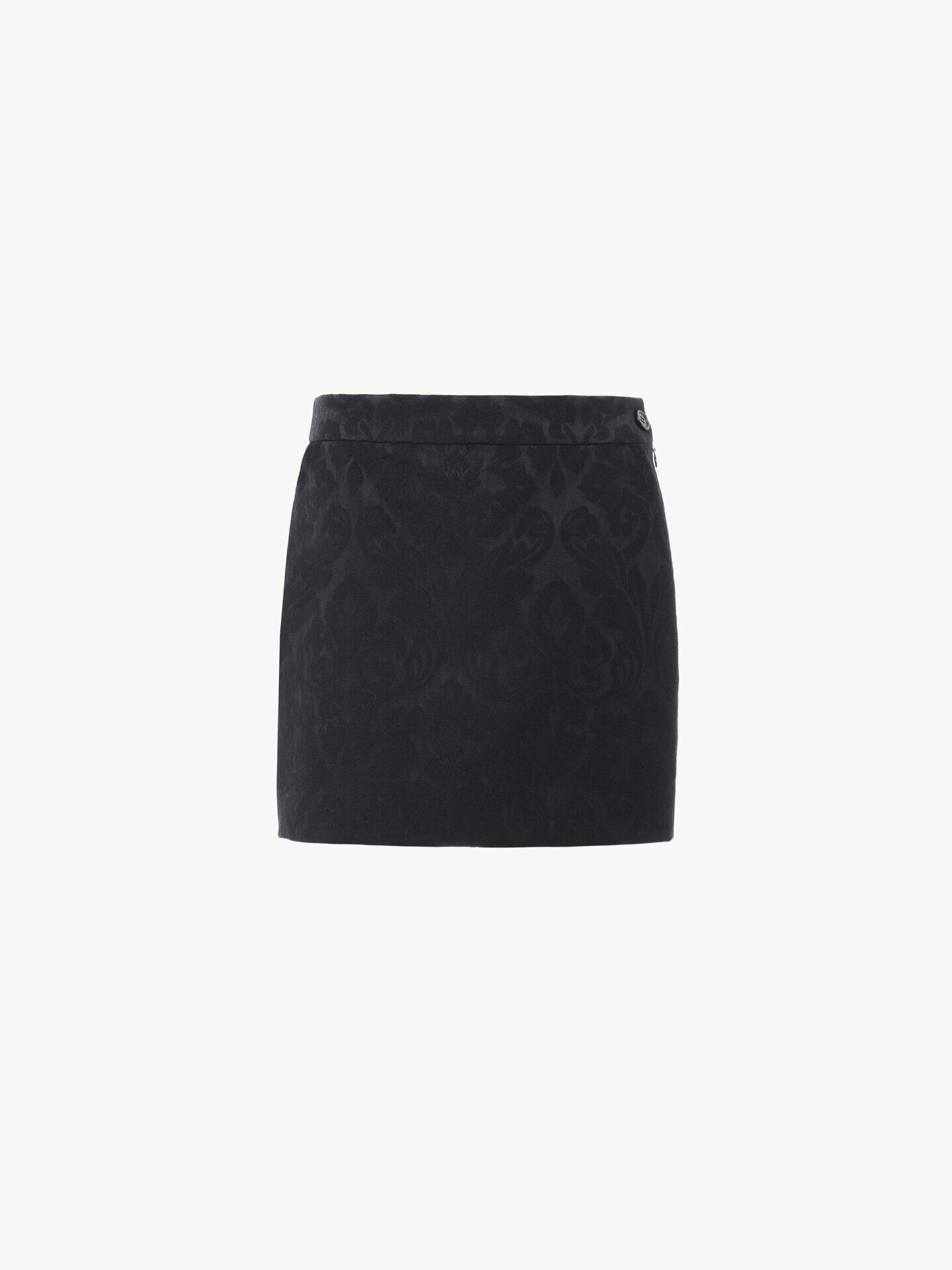 Straight mini skirt in a wool-mix jacquard - 2
