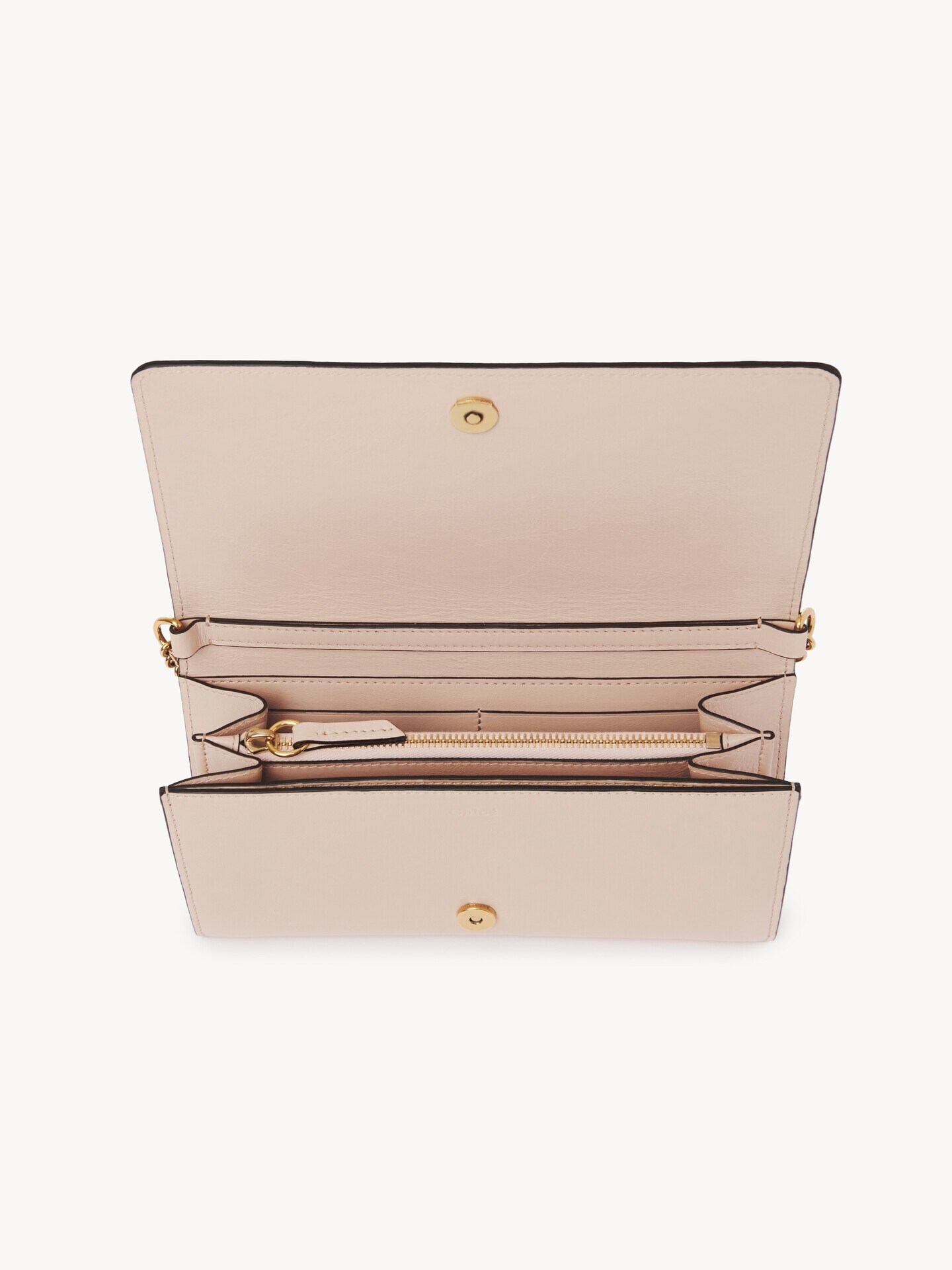 Chloé Iconic flap wallet on chain in shiny leather - 6