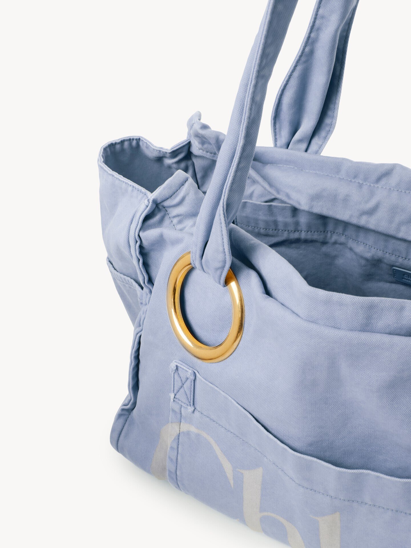 Large Chloé Plage tote bag in cotton - 5