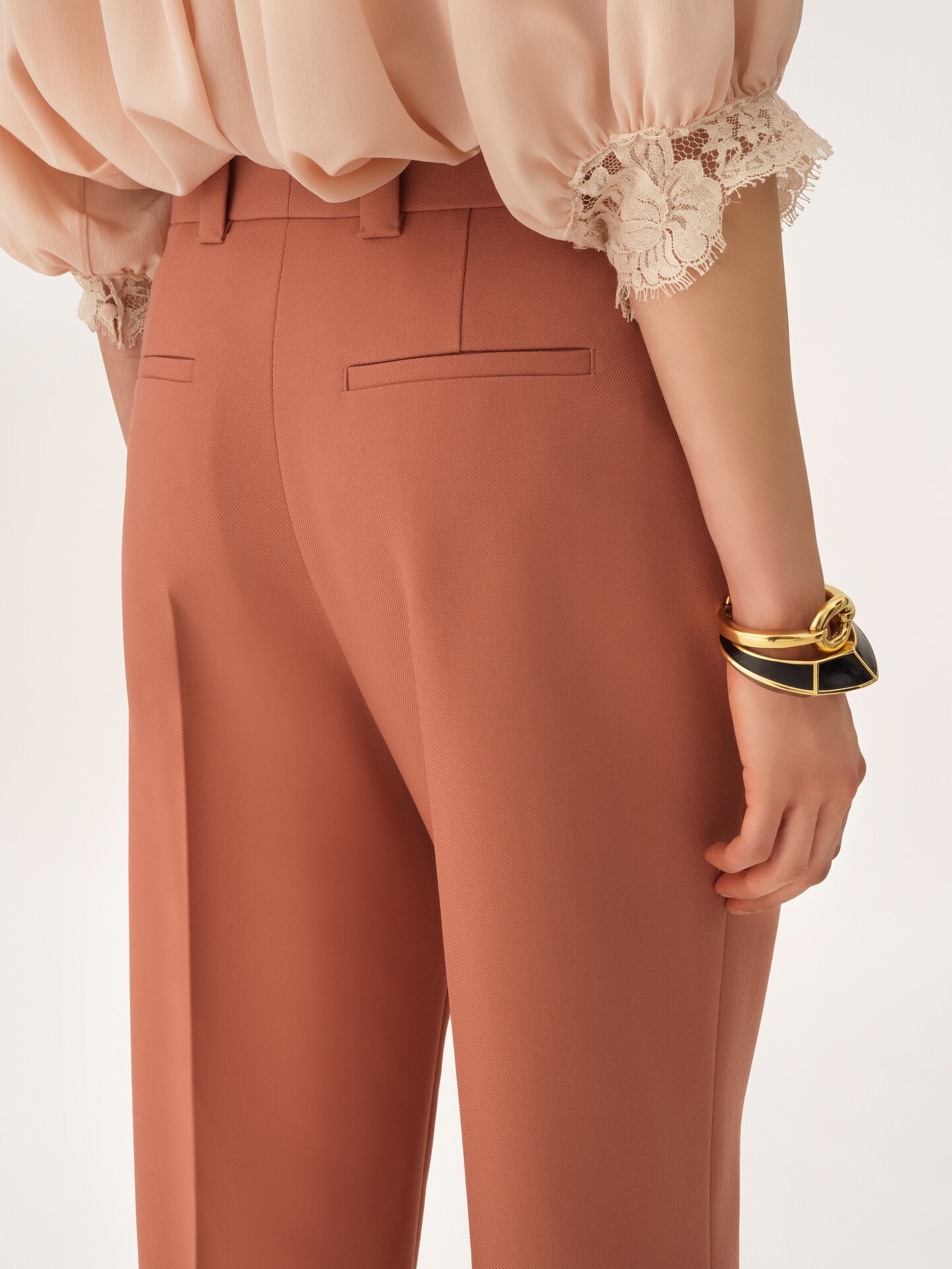 Flared bootcut trousers in wool gabardine - 7