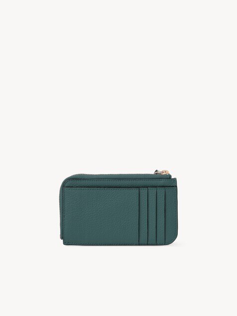 Alphabet wallet in grained leather