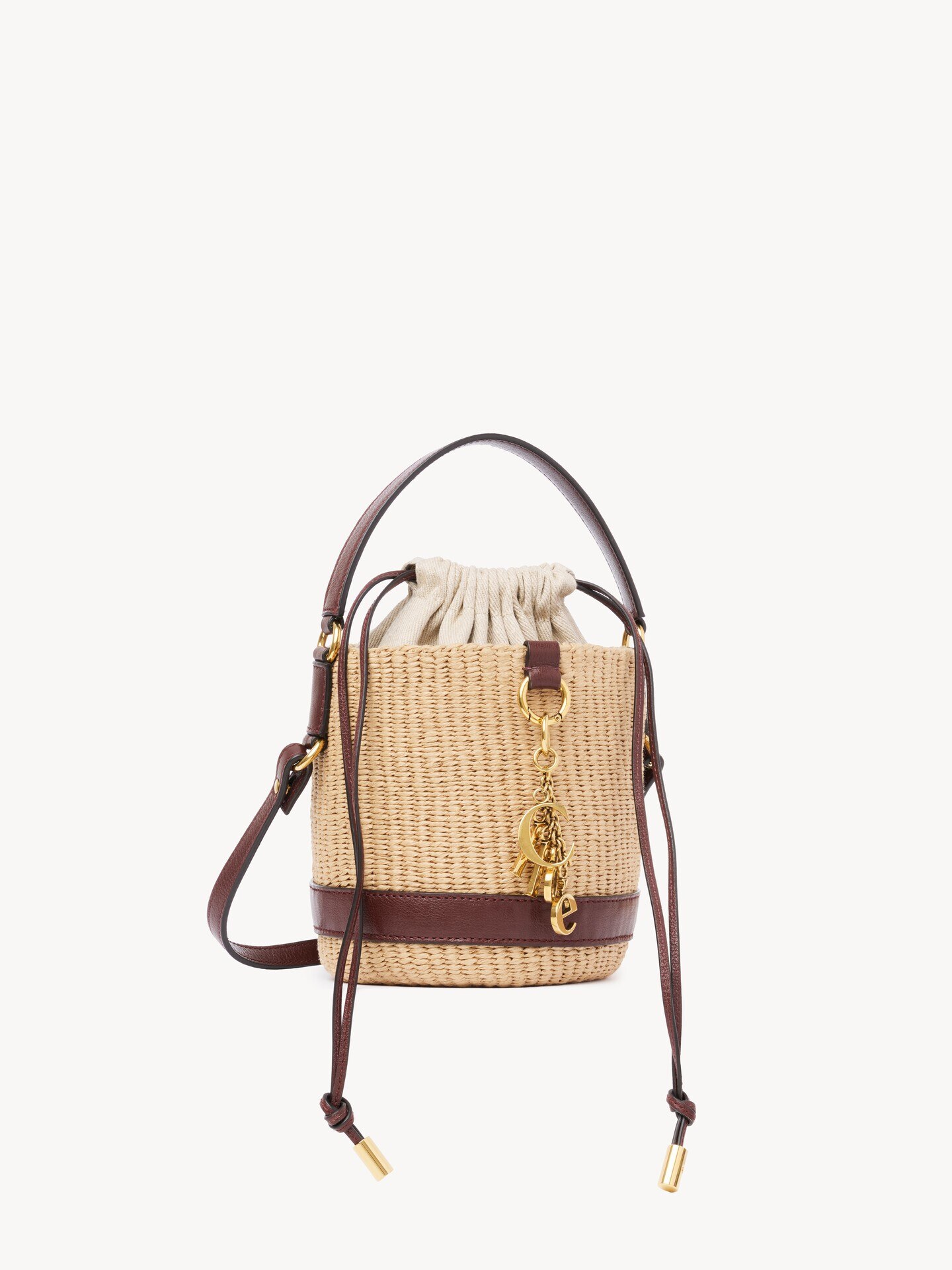 Chlo&eacute; Charms basket bag in natural fibres - 2