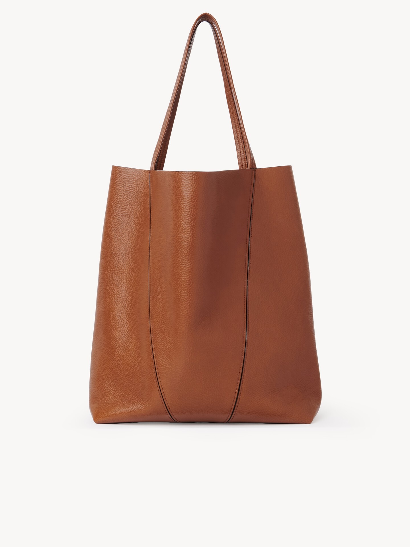 Large Chloé Spin tote bag in grained leather - 4