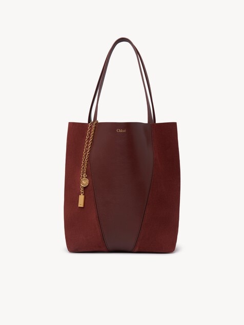 Bolso tote Chlo&eacute; Spin de cuero granulado y ante