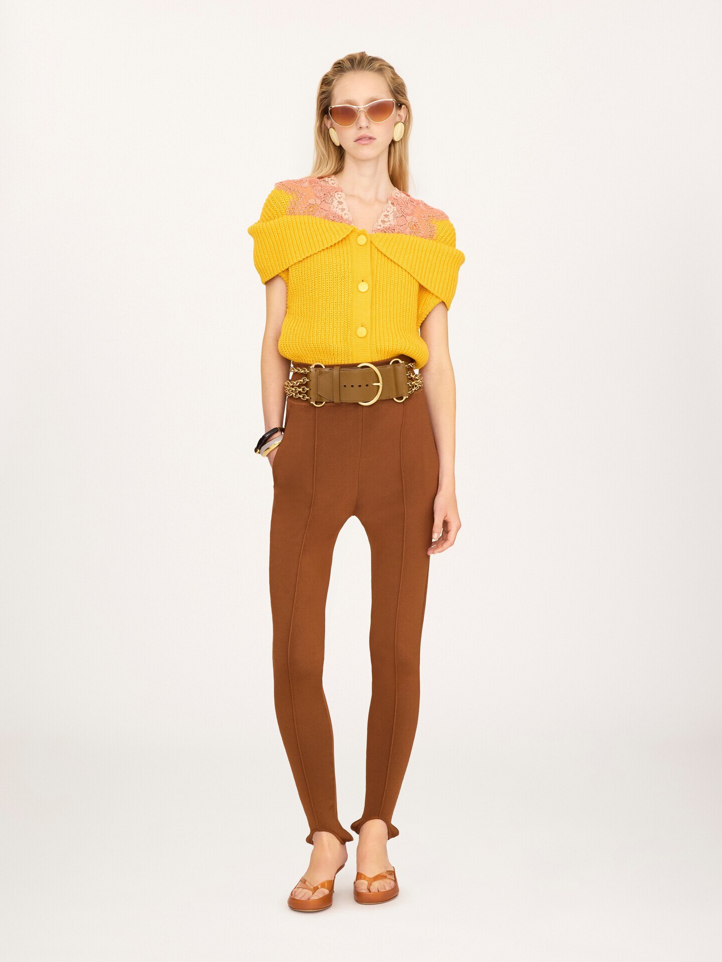 Stirrup trousers in a jacquard knit - 3