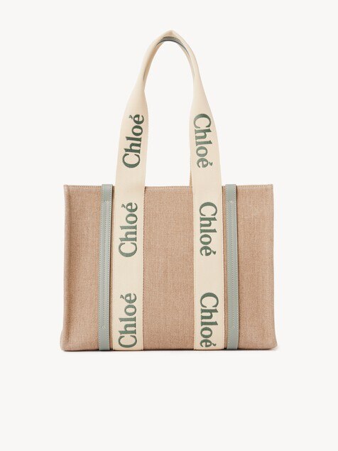 Woody tote bag in linen