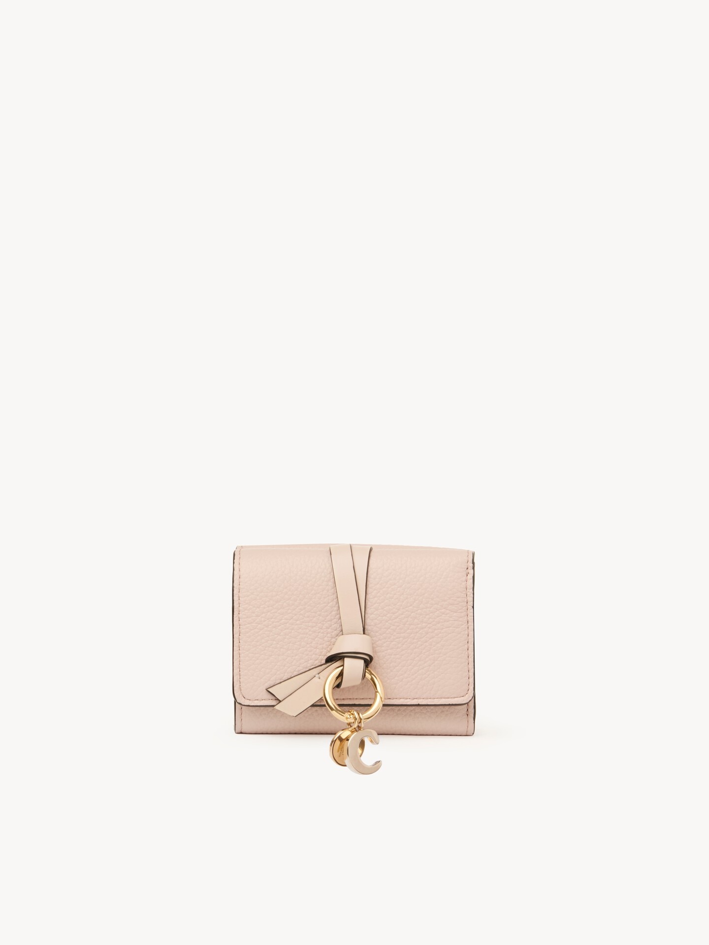 Mini Alphabet tri-fold in grained leather - 1