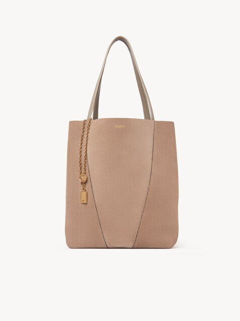 Chlo&eacute; Spin tote bag in suede leather