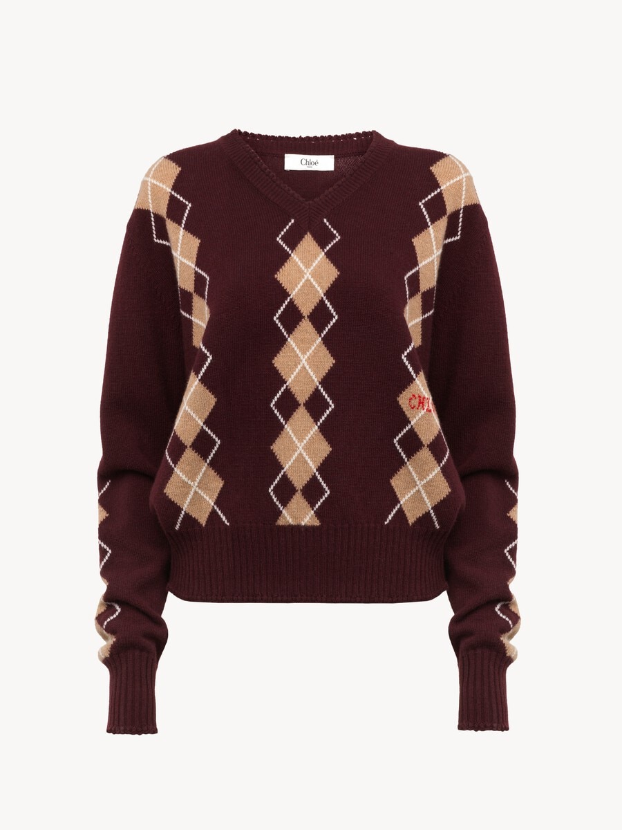 V-neck jumper in a wool & cashmere knit - 1