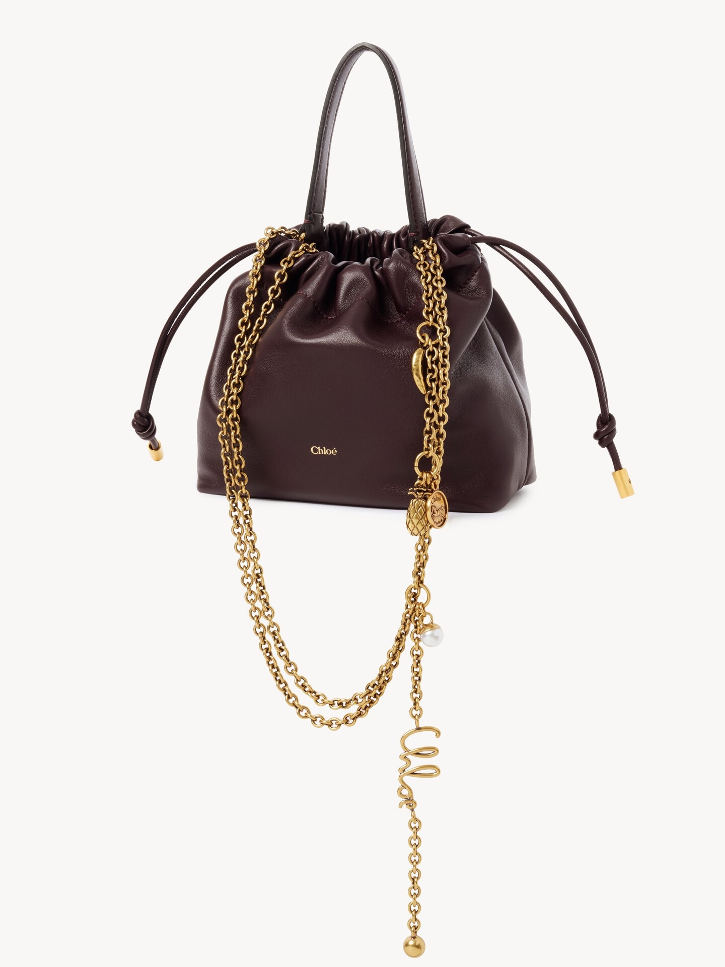 Mini Chloé Icons shoulder bag with chain in soft leather - 4